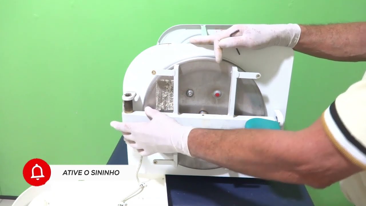 Como fazer o ajuste da porta da autoclave.