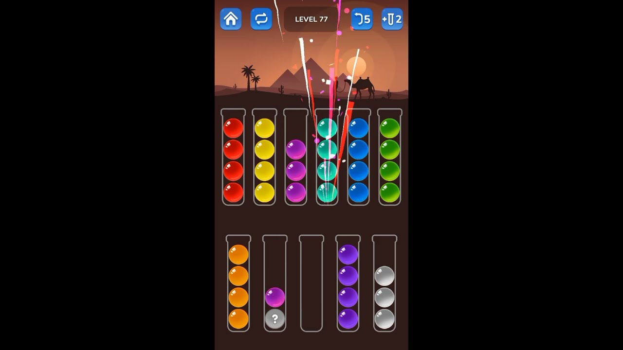 Ball sort level 76/77/78/79