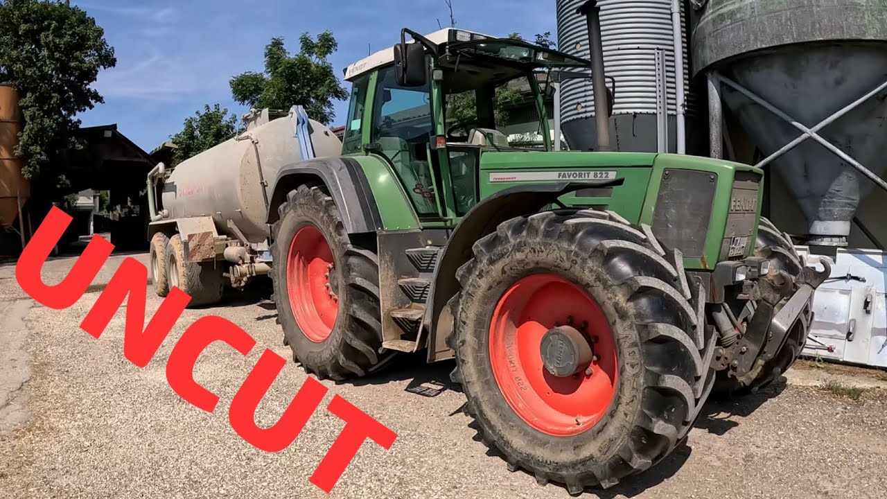 📹UNCUT/ Güllefahren mit Fendt Favorit 818 & Streumix PXT