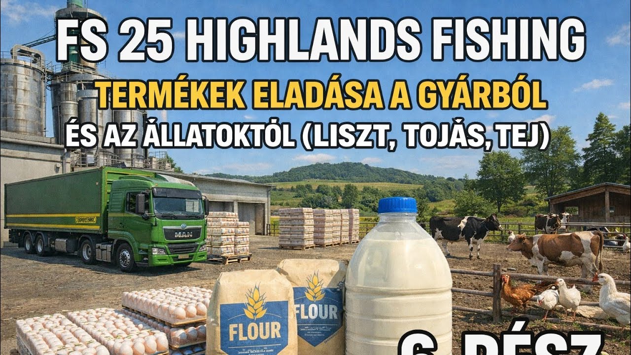 Fs 25 Highlads Fishing termékek eladása a gyárból és az állatoktól (liszt, tojás, tej) 
