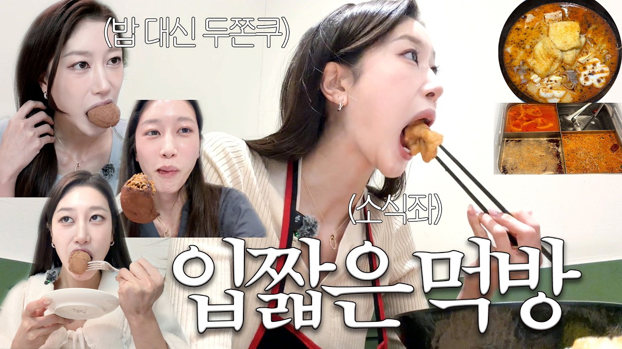 (컨셉X)소식좌의 입짧은 먹방 VLOG | 174cm 52kg 먹는 거 맨날 똑같음 | 1일3두쫀쿠, 마라탕, 훠궈, 하이디라오, 한우, 브런치, 컬리 추천템, 소설한남 | 새니