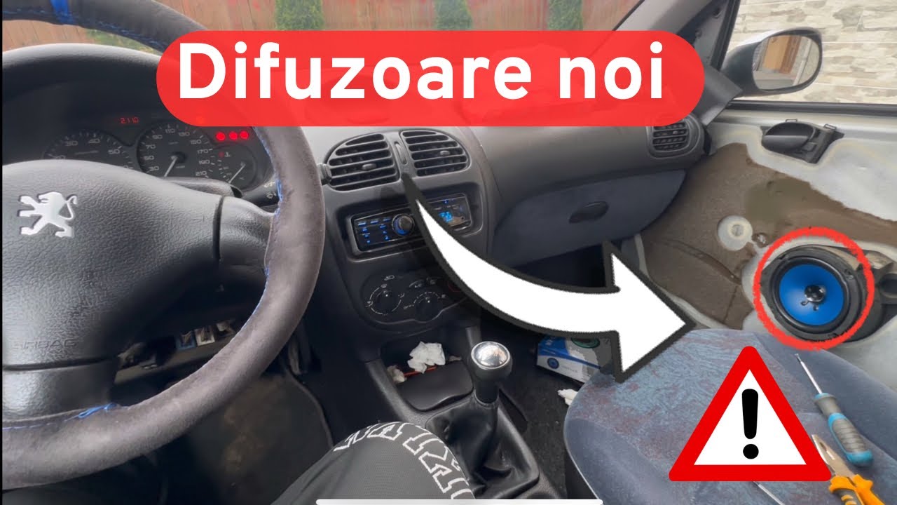 PEUGEOT 206 schimbare difuzoare #diy