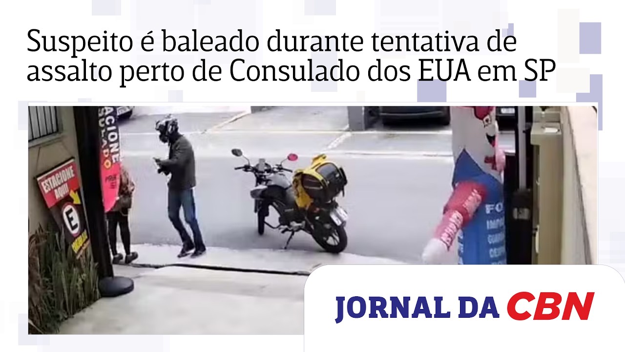 Suspeito é baleado durante tentativa de assalto perto de Consulado dos EUA em SP