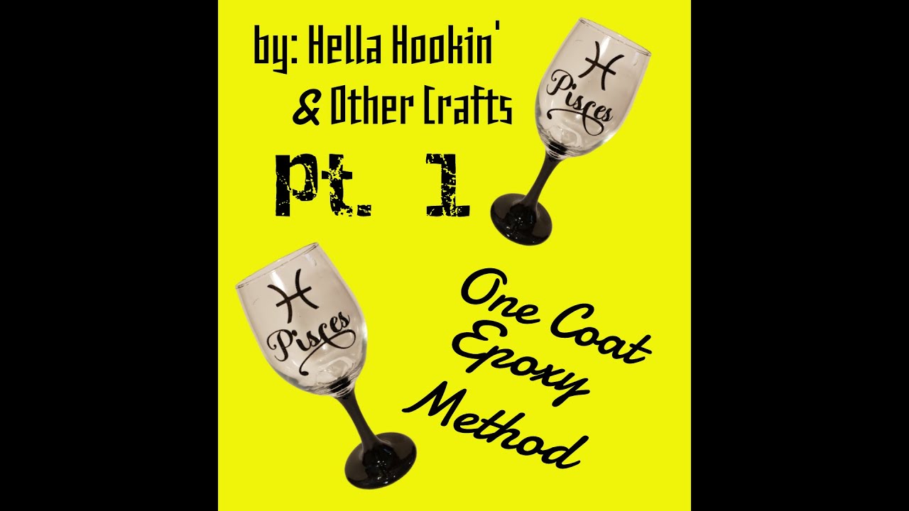 **ONE COAT EPOXY METHOD** Glitter Wine Glass Stem pt. 1