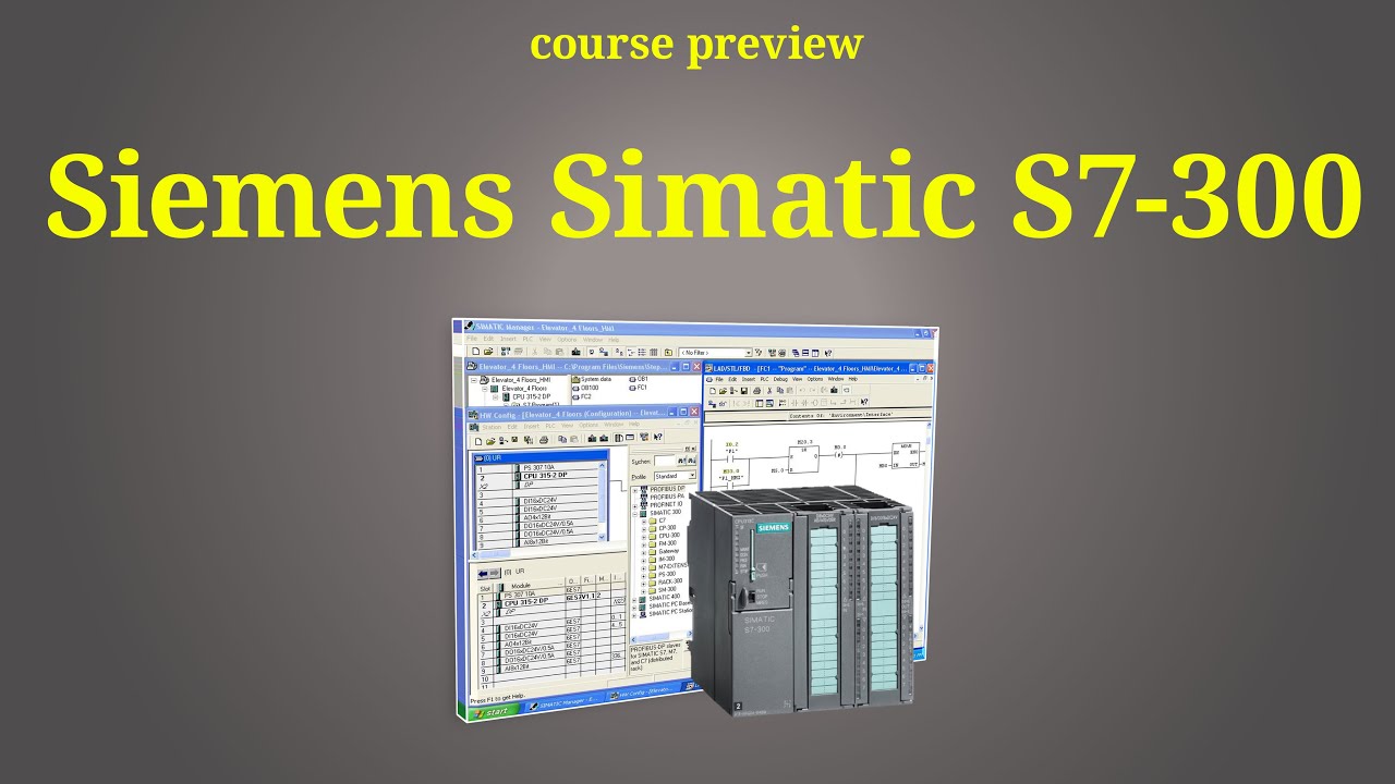 SIEMENS S7-300 PLC programming tutorial - course preview