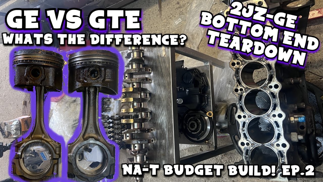 Разница в поршнях 2JZ GE и GTE! *Разборка нижней части*