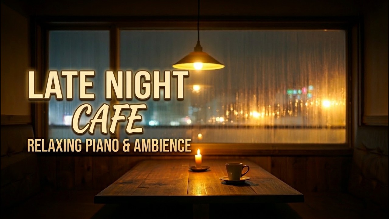 Late Night Cafe Jazz ☕ Relaxing Piano Music with Rain Sounds for Study, Work & Sleep