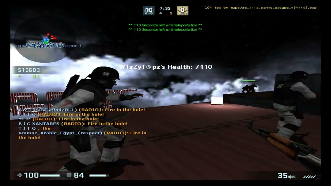 Counter-Strike Source v34(4K): Zombie Escape Mod ze_Lila_panic_escape_v34 LVL 5 on LE-DOUX
