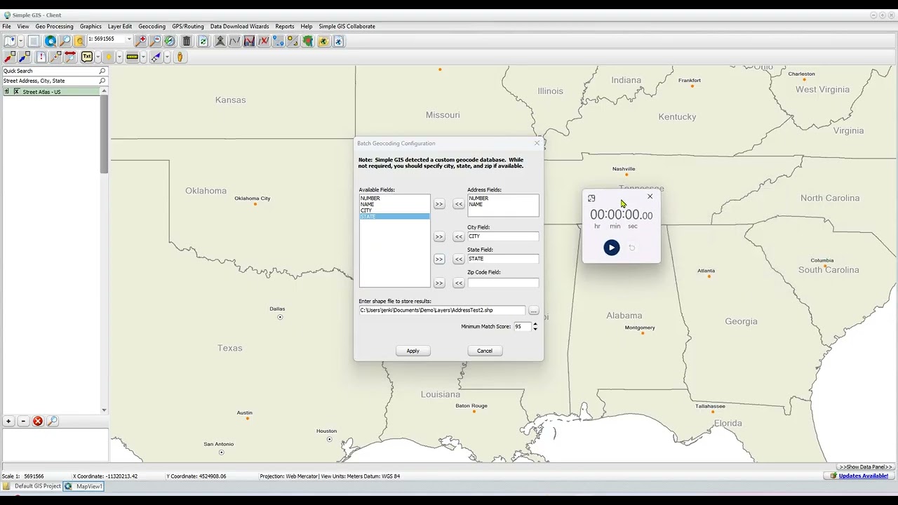 Simple GIS Software Tutorials - Demonstration of new Geocoding Engine in Simple GIS Client