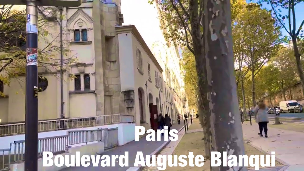 Paris city walks   Boulevard Auguste Blanqui Paris, France 4K