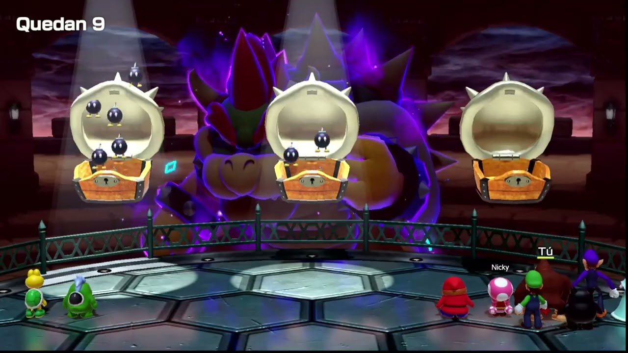 Partida de Mario party Jamboree. Hoy jugamos Bowserathlon