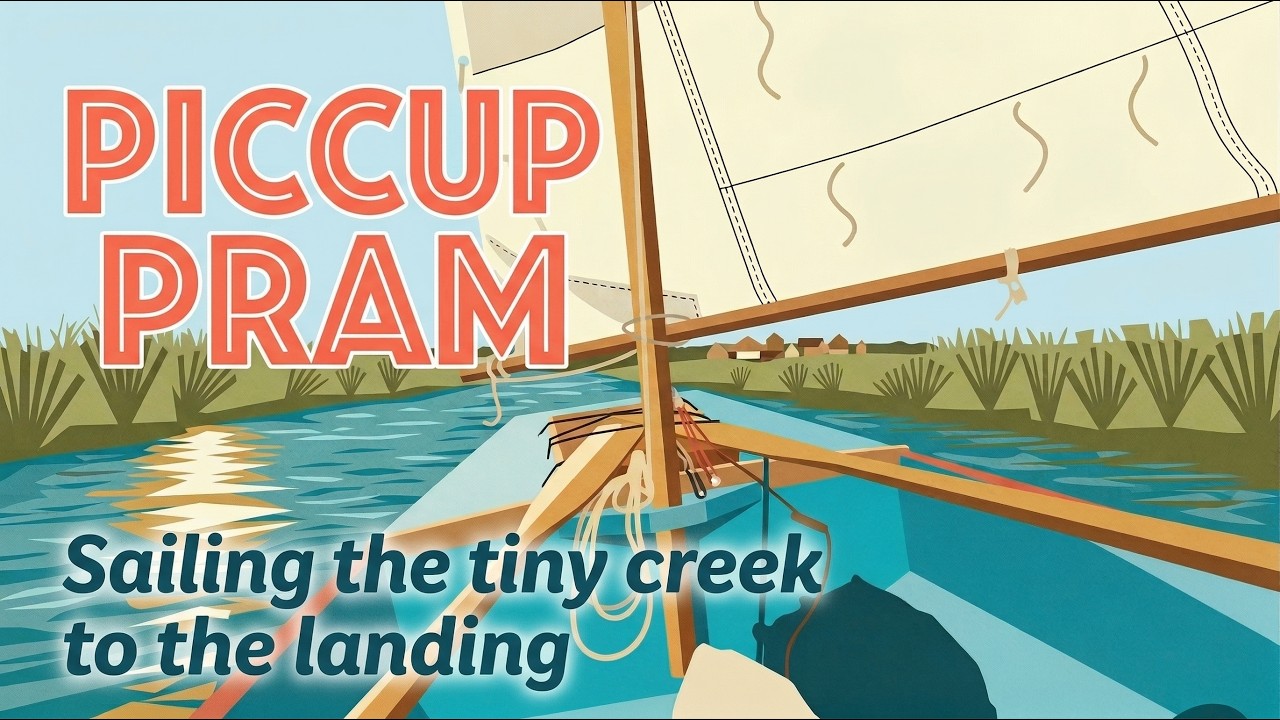 Narrow creek sailing on a Michalak Piccup Pram