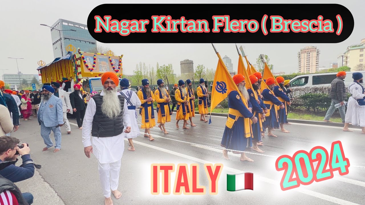 ਵਿਸਾਖੀ ਨਗਰ ਕੀਰਤਨ । Nagar Kirtan Flero (brescia) 2024 | italy 🇮🇹 #viral #trending #nagarkirtan