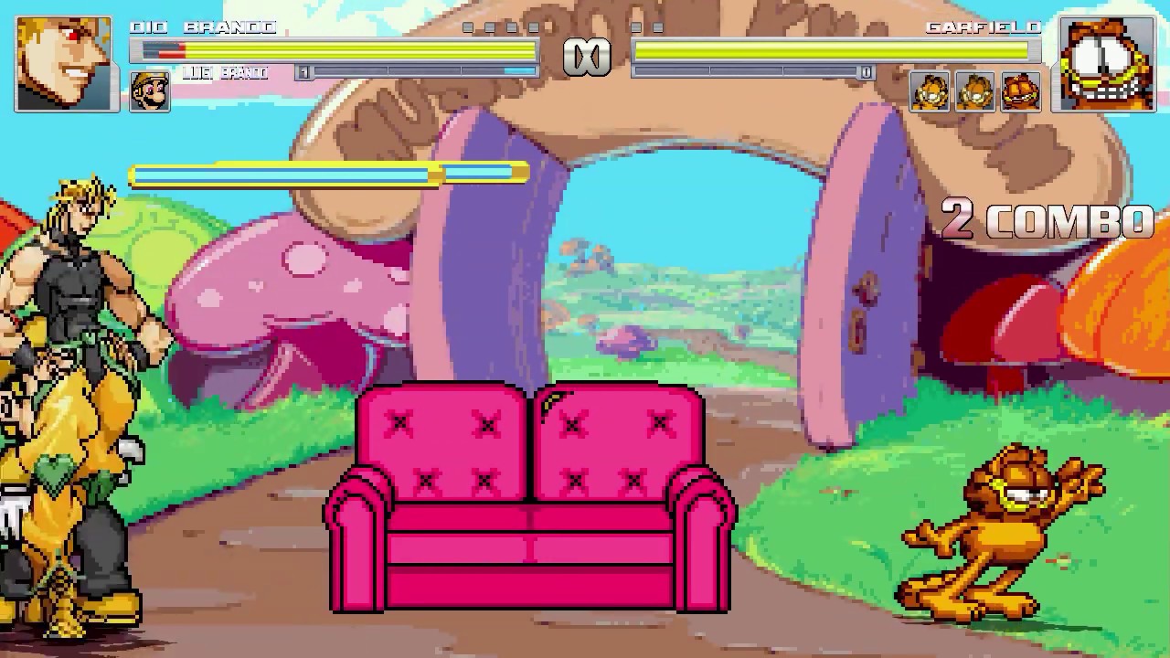 AN Mugen Request #1627: Dio Brando & Luigi Brando VS Garfield X4