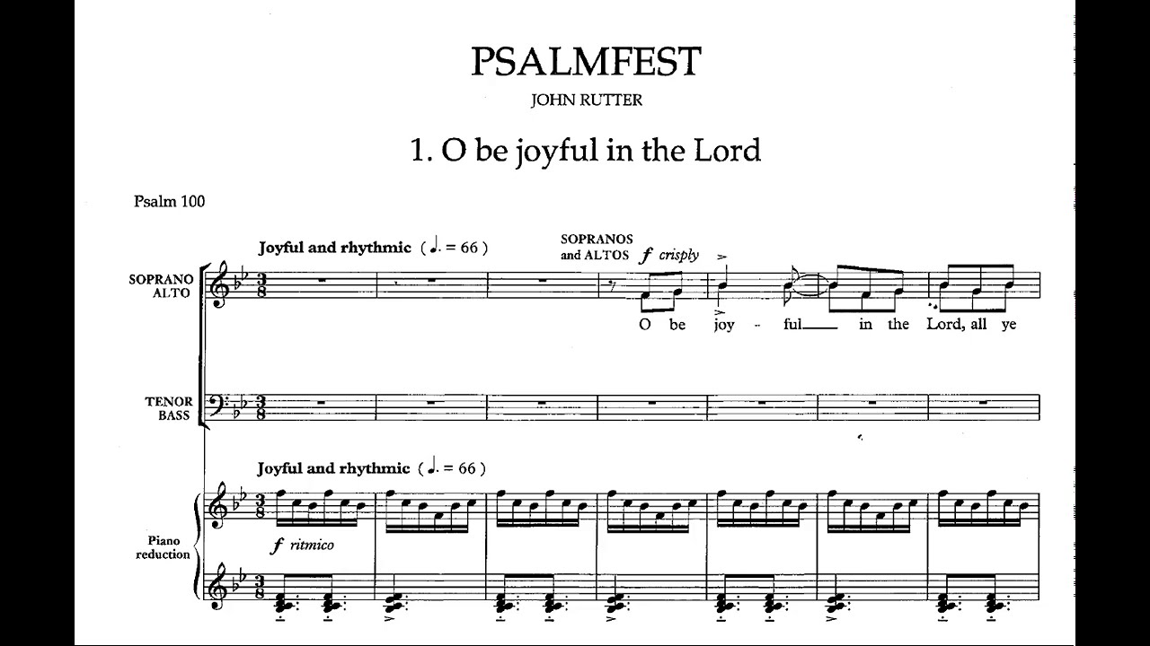 [소프라노] O be joyful in the Lord (from PSALMFEST) 파트연습