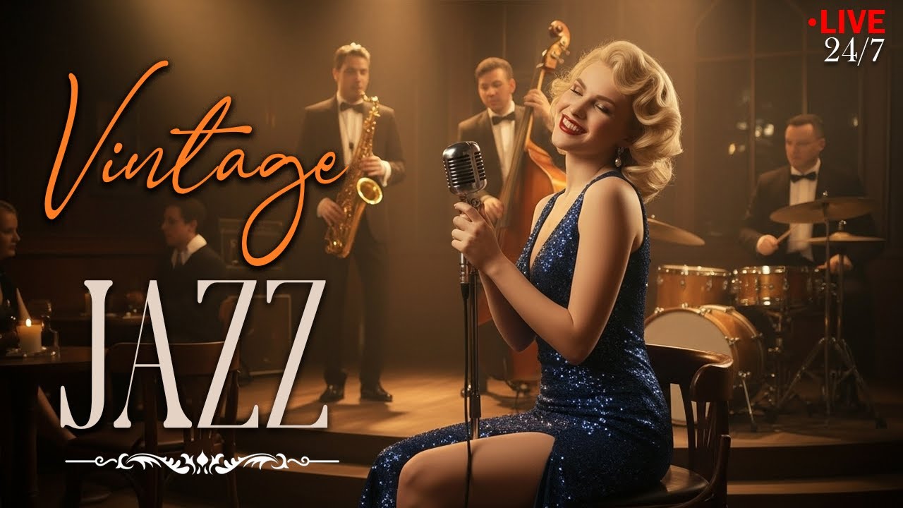 1940's Smooth Jazz – Vintage Retro Classics | LIVE🔴 24/7