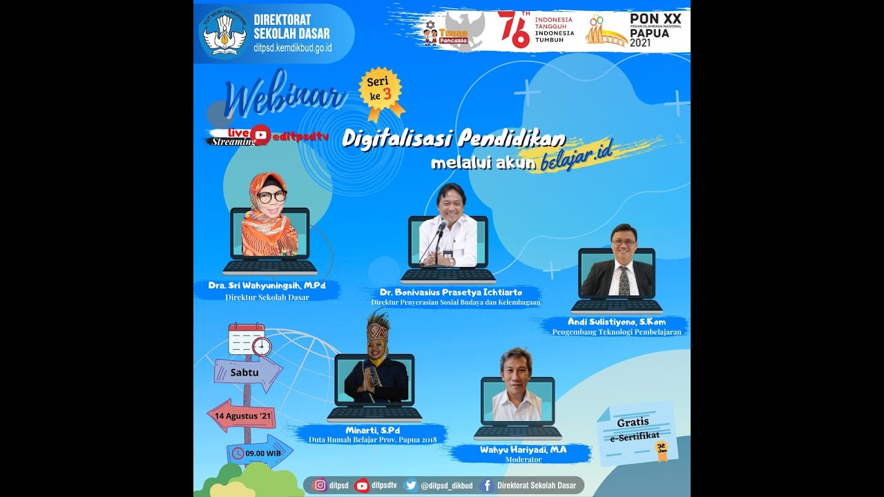 Webinar Digitalisasi Pendidikan melalui Akun belajar.id