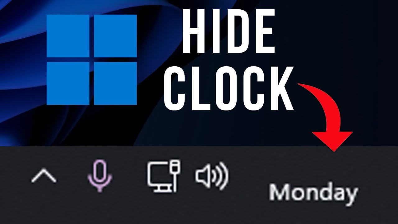 Windows 11 - Hide Clock From Taskbar (Without Registry Editor)