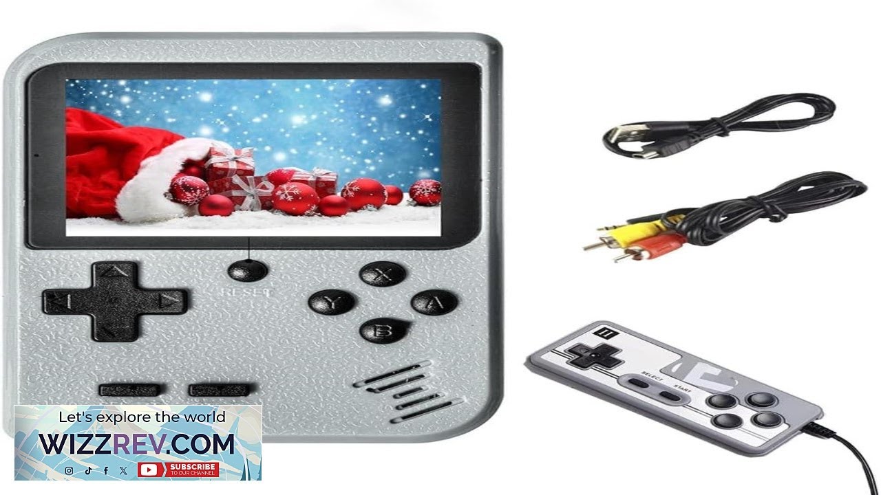 Портативная ретро-игровая консоль Digihan с 3-дюймовым экраном и 400 классическими играми (серая).