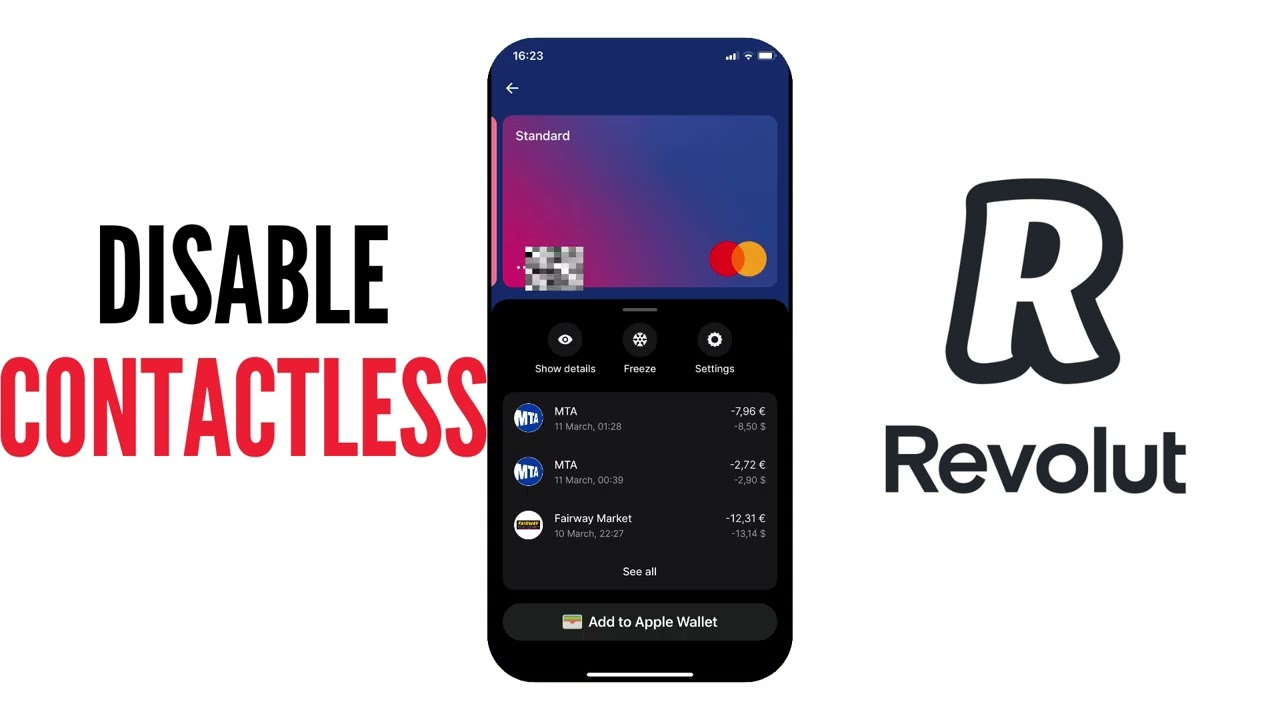 Disable CONTACTLESS Payment in REVOLUT | 2025 Tutorial