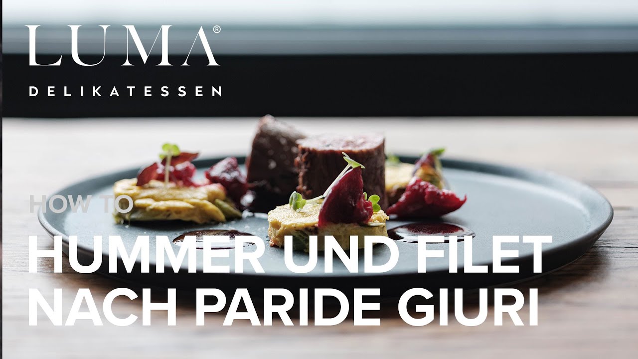 Hummerschwanz und Schweinefilet nach Spitzenkoch Paride Giuri