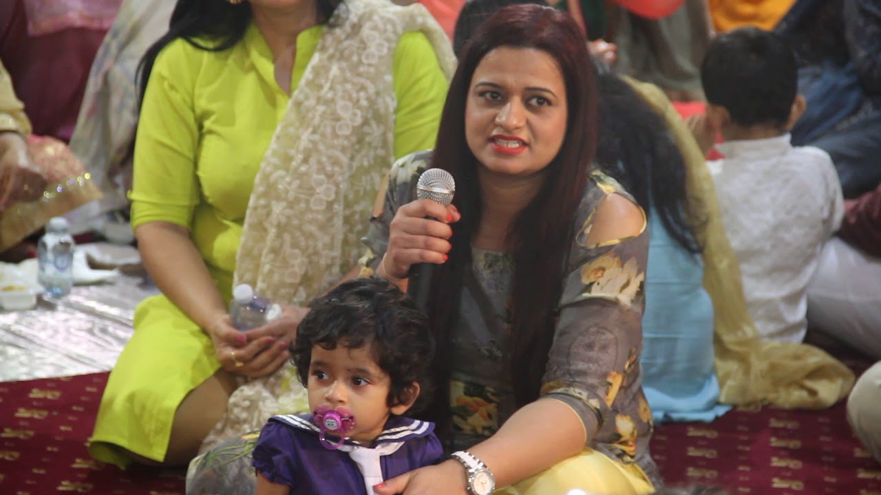 Aunty sharing her satsang at Guruji Darbar opening in Sydney Australia on 23rd of November