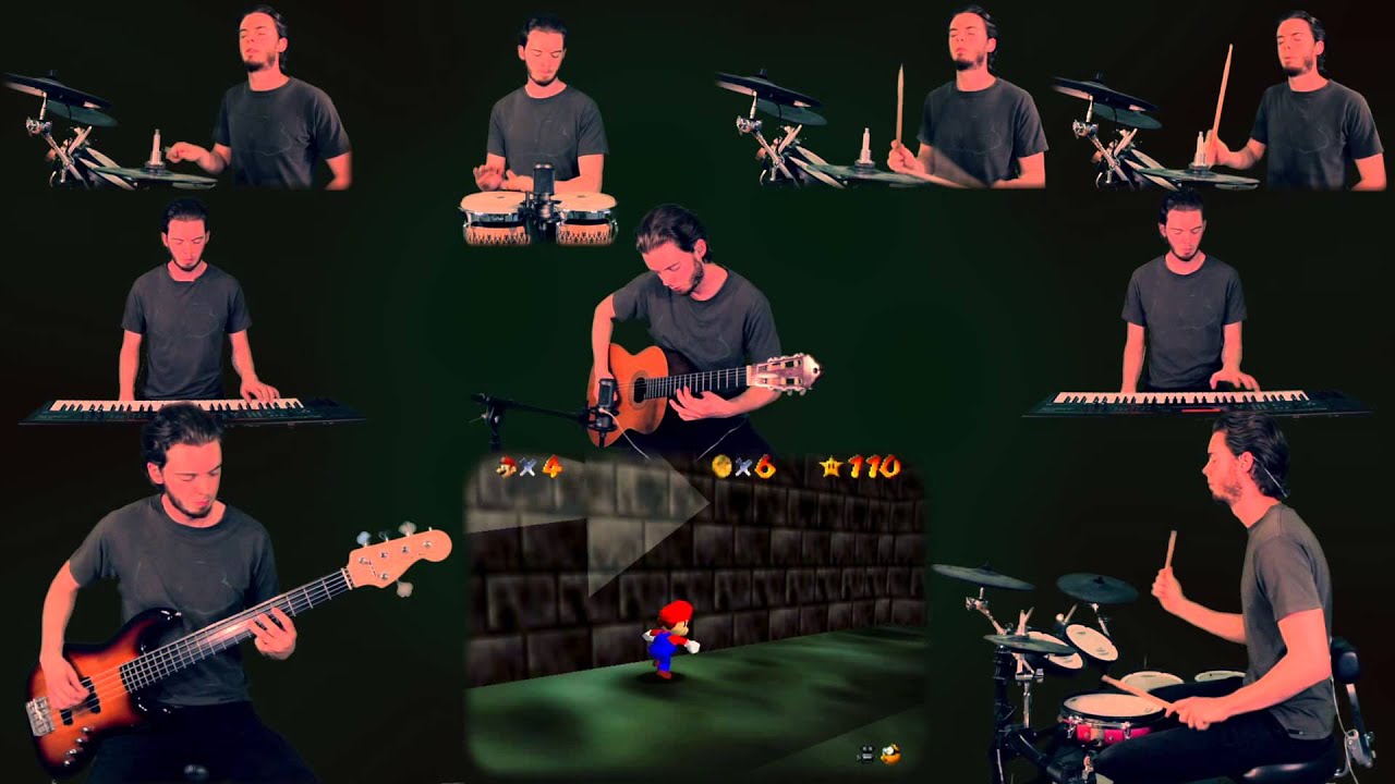 Super Mario 64 | Cave Dungeon [Drum/Guitar/Bass/Keyboard Cover] DonutDrums