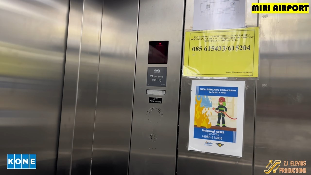 A KONE Elevator at Miri Airport, Miri, Sarawak, Malaysia. 