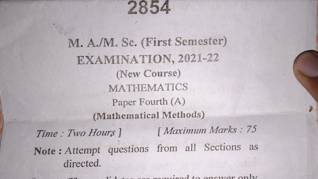Msc1semester paper 2021-22 prsu  #mathematics #msc #asu #au #mathematical methods#prsu