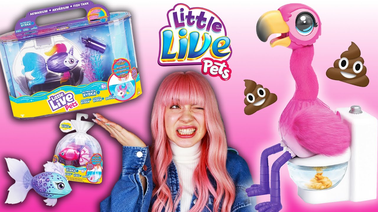 PŁYWAJĄCE RYBKI 🐠 FLAMINGO KT&Oacute;RY ROBI KUPKĘ 🦩💩 Little Live Pets