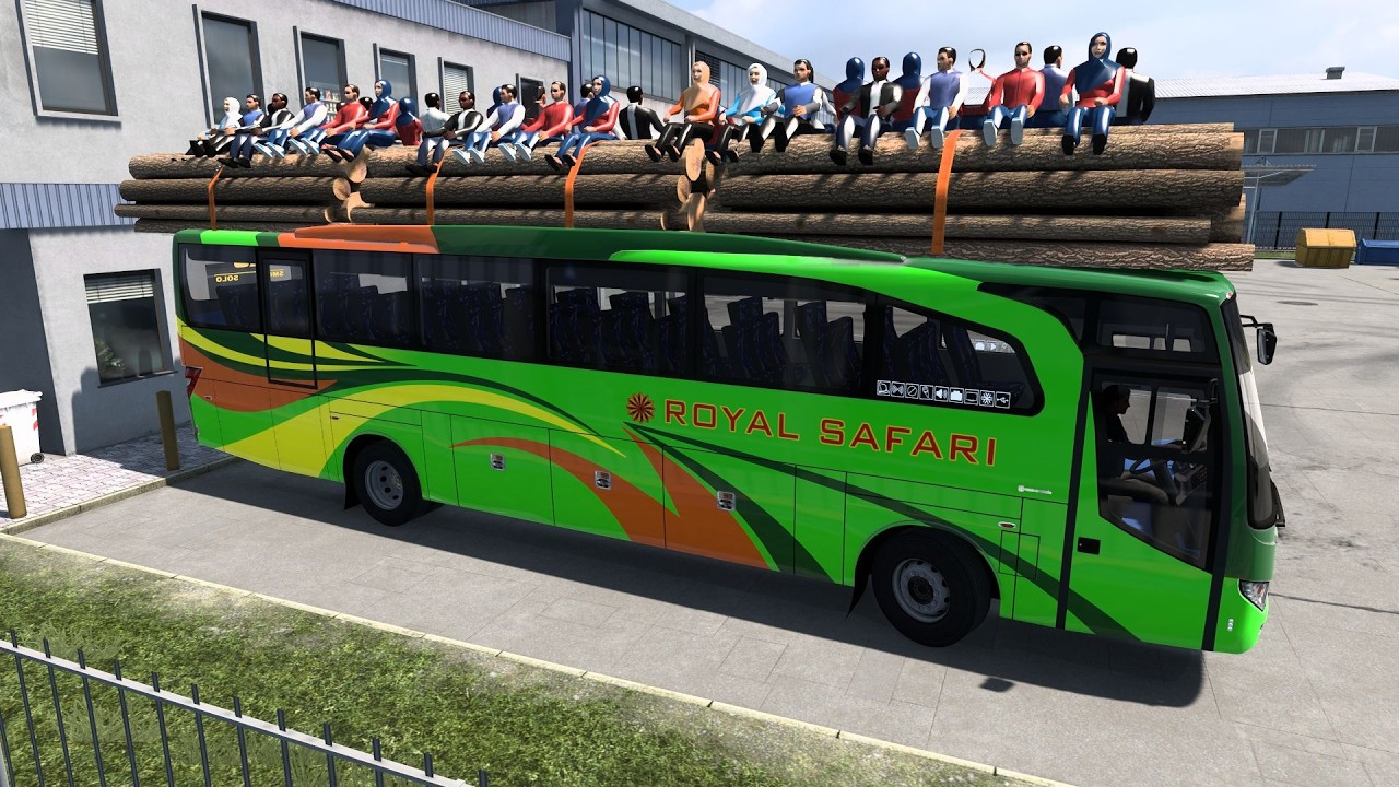 Horror Trip by Bus on Mountain Roads Loded with Passengers Over Capacity - Euro Truck Simulator 2