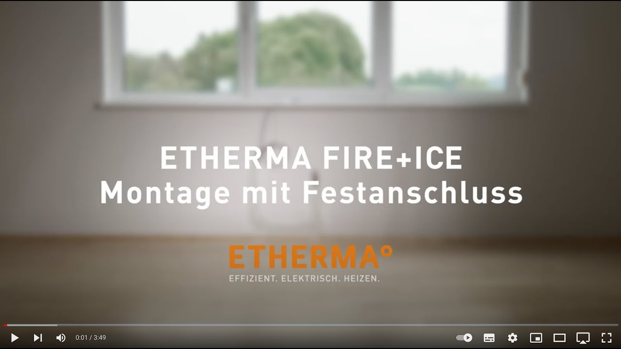 Montage ETHERMA FIRE+ICE Luft-Luft-Wärmepumpe mit Klimafunktion - Festanschluss
