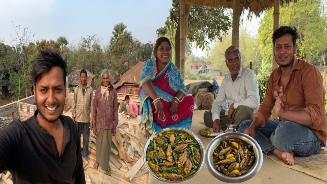 বাড়ির ছাদের সাটারিংয়ের কাজ শুরু হয়ে গেছে #villagelife