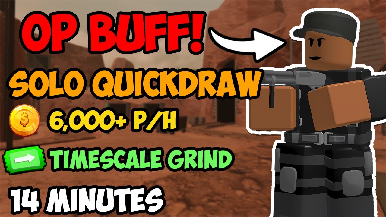 Solo Badlands Quickdraw with BUFFED SHOTGUNNER | 14 MINUTES | TDS Tower Defense Simulator