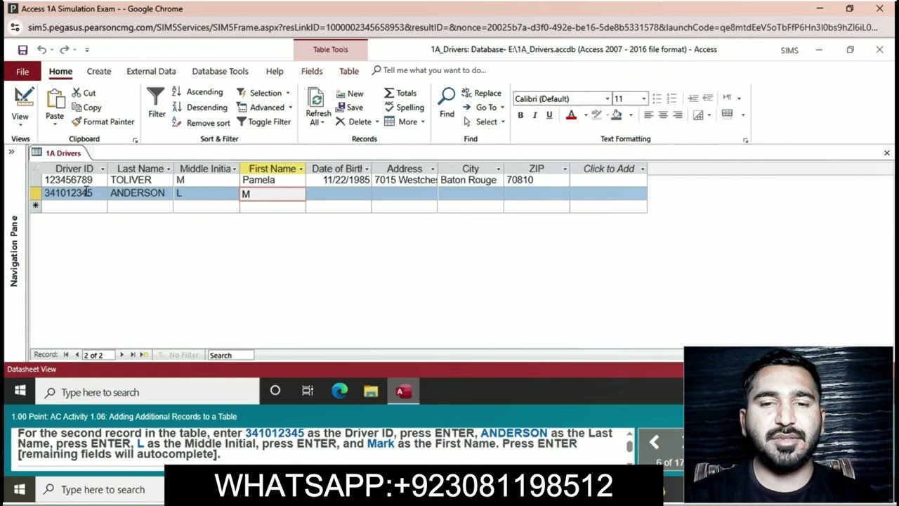 Access 1A Simulation Exam | Access 1A Simulation Exam/Access 1A Simulation Exam