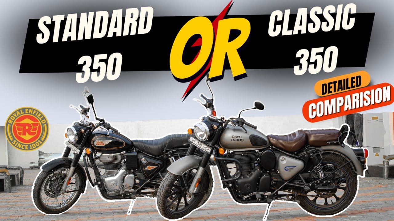 Royal Enfield Classic 350 vs Standard 350 Detailed Comparision | Which is Best for you in 2024 ?