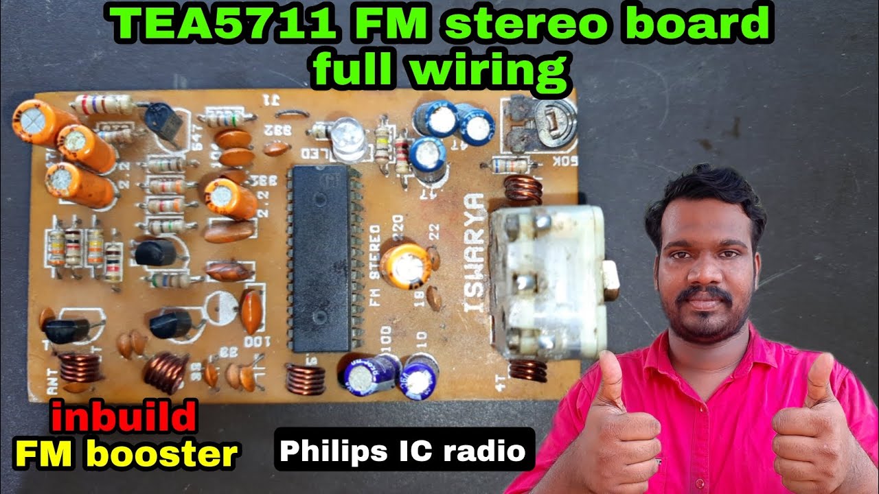 Stereo FM radio board wiring | TEA5711 Philips fm radio board wiring malayalam