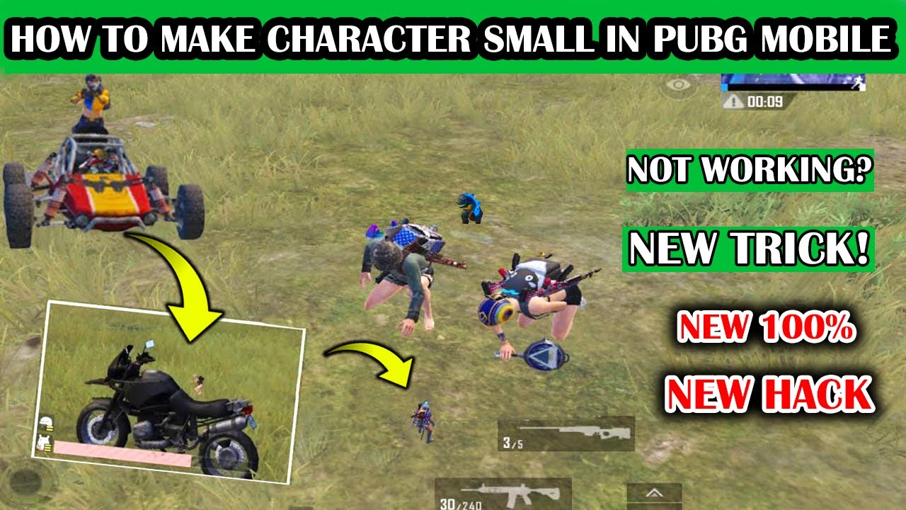 PUBG NEW GLITCH | HOW TO MAKE OUR CHARACTER SMALL IN PUBG | SMALL CHARACTER GLITCH IN PUBG