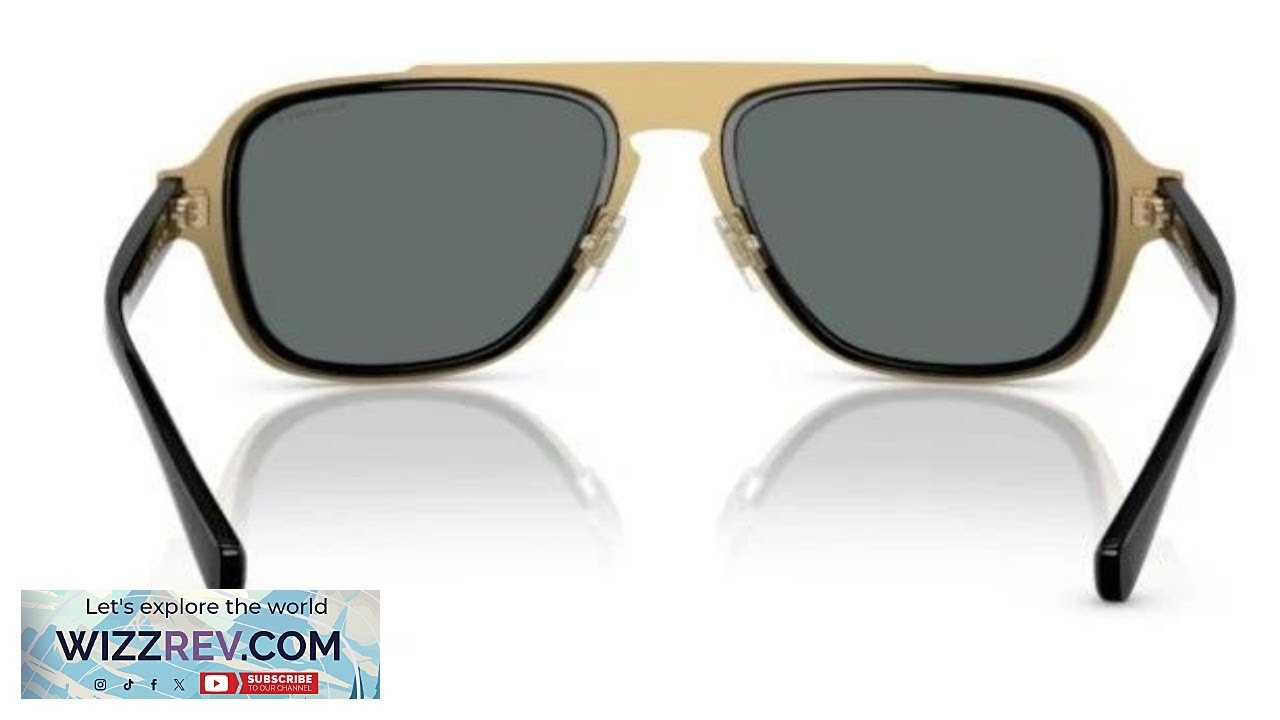 Versace Man Sunglasses 0VE2199 100281 56mm Polarized Black Lenses Metal Frame Review