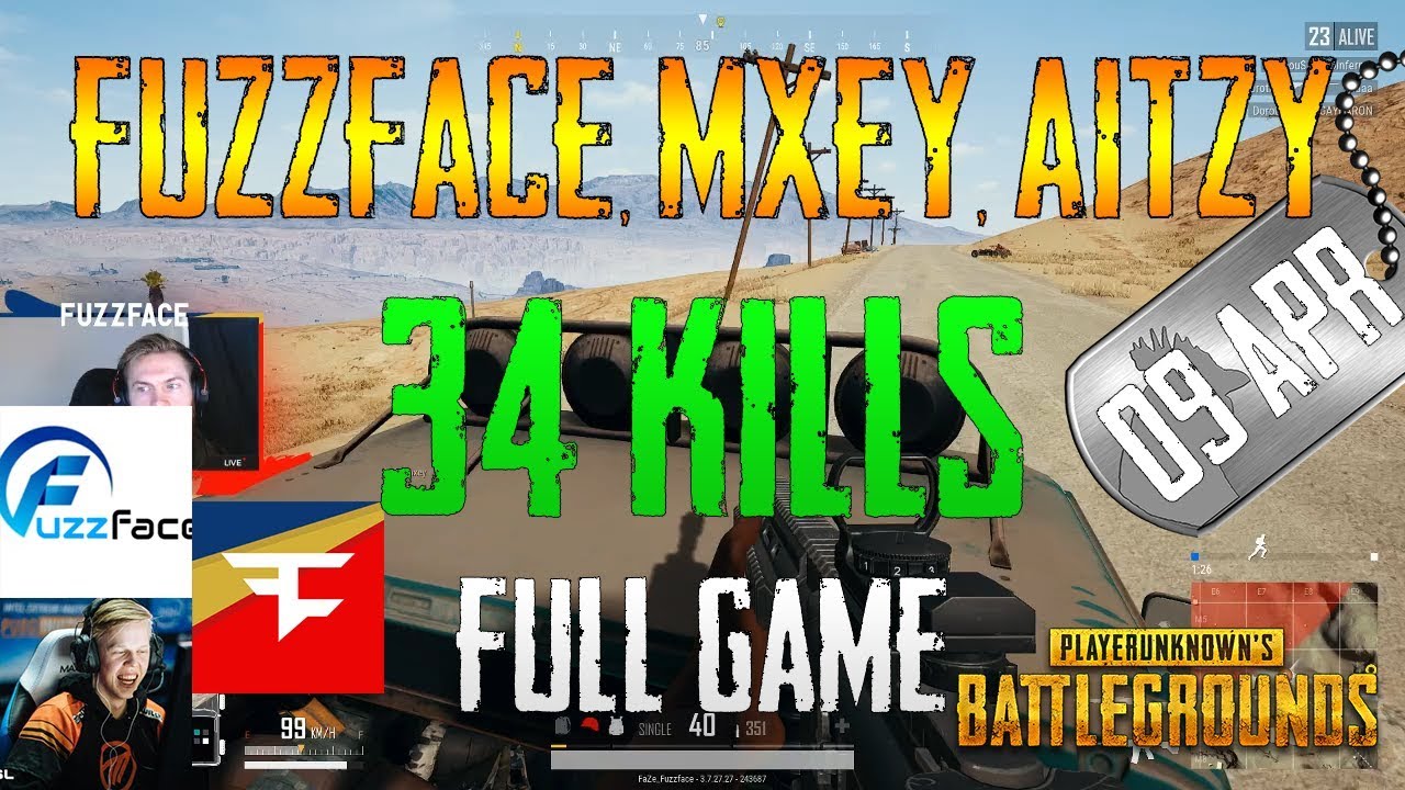 Fuzzface, Mxey, Aitzy | 34 Kills | PUBG