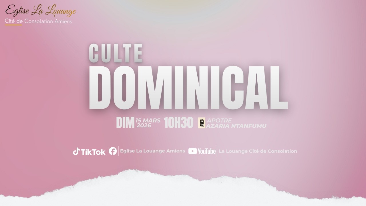 CULTE DU DIMANCHE / SUNDAY SERVICE - 15/03/2026