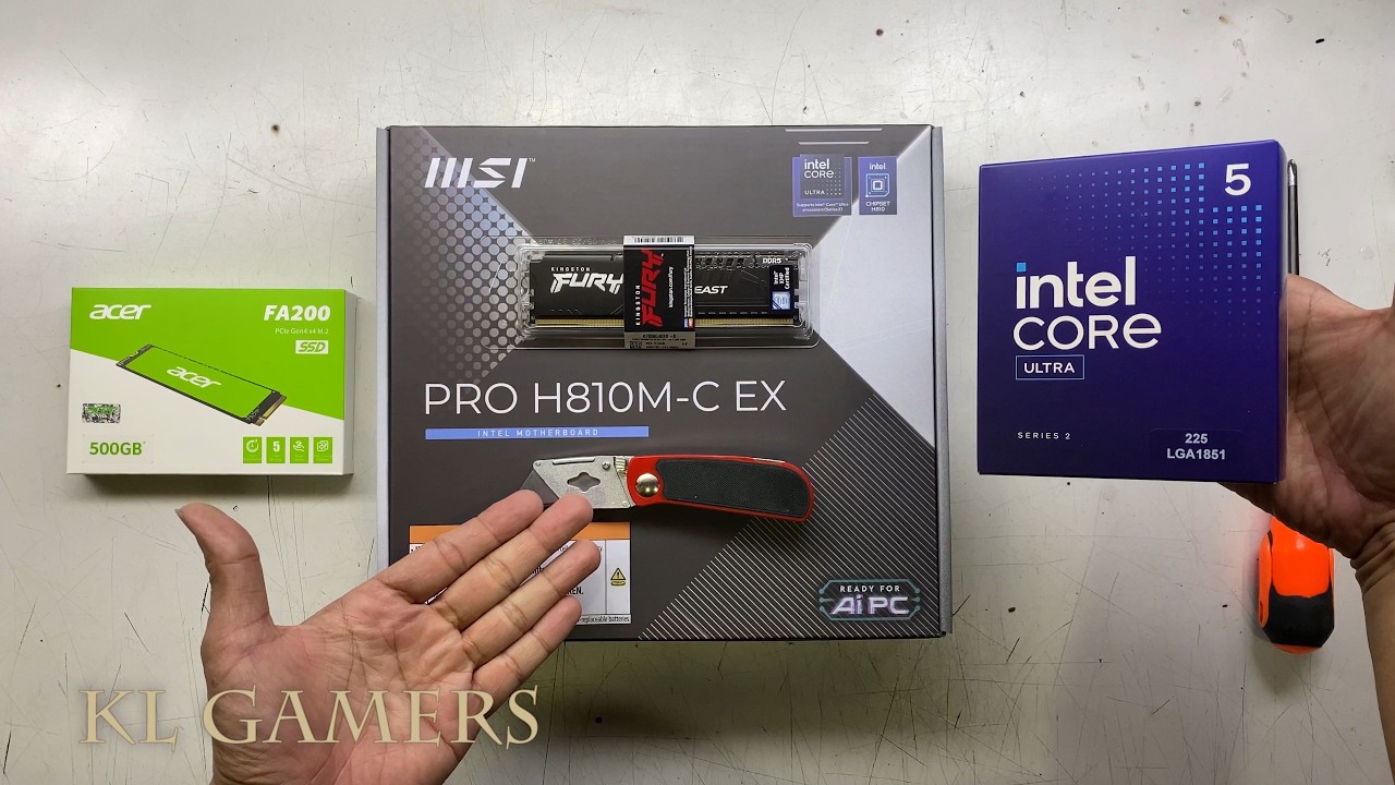 intel Core ULTRA 5 225 msi PRO H810M-C EX acer FA200 SSD 2026 Desktop PC Build