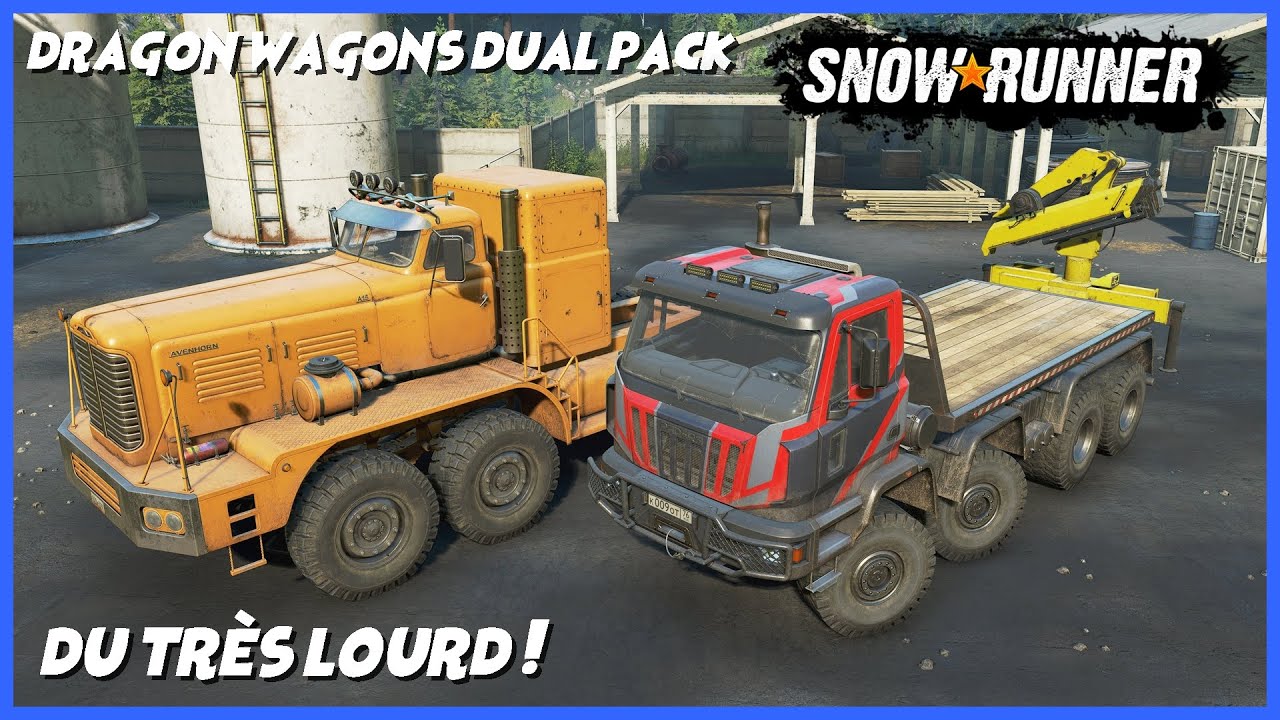 D&eacute;couverte Dragon wagons dual pack : Du tr&egrave;s tr&egrave;s lourd ! - Snowrunner FR Serie X