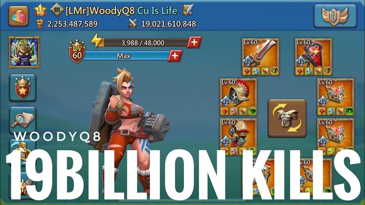 Lords Mobile - WOODYQ8 IS 19BILLION KILLS! - ROAD TO 20BILLION KILLS!
