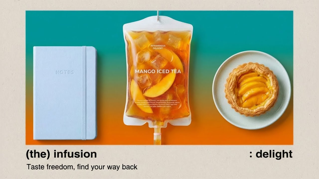 (𝙩𝙝𝙚) reset drip : mango iced tea — for quiet productivity