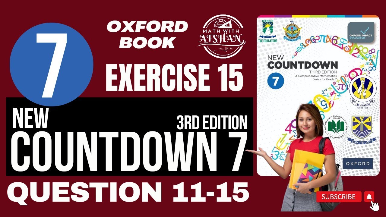 Class 7th Math Exercise 15 Question 11-15 | Countdown 7 | OXFORD SYLLABUS | Math with Afshan