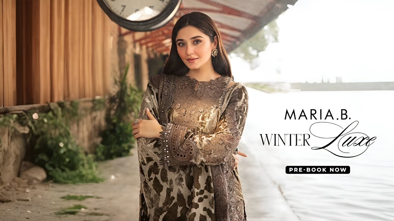 Maria.B Luxury Winter Collection 2024 | Maria.B Unstitched Luxury Collection With Palachi Shawl 2024