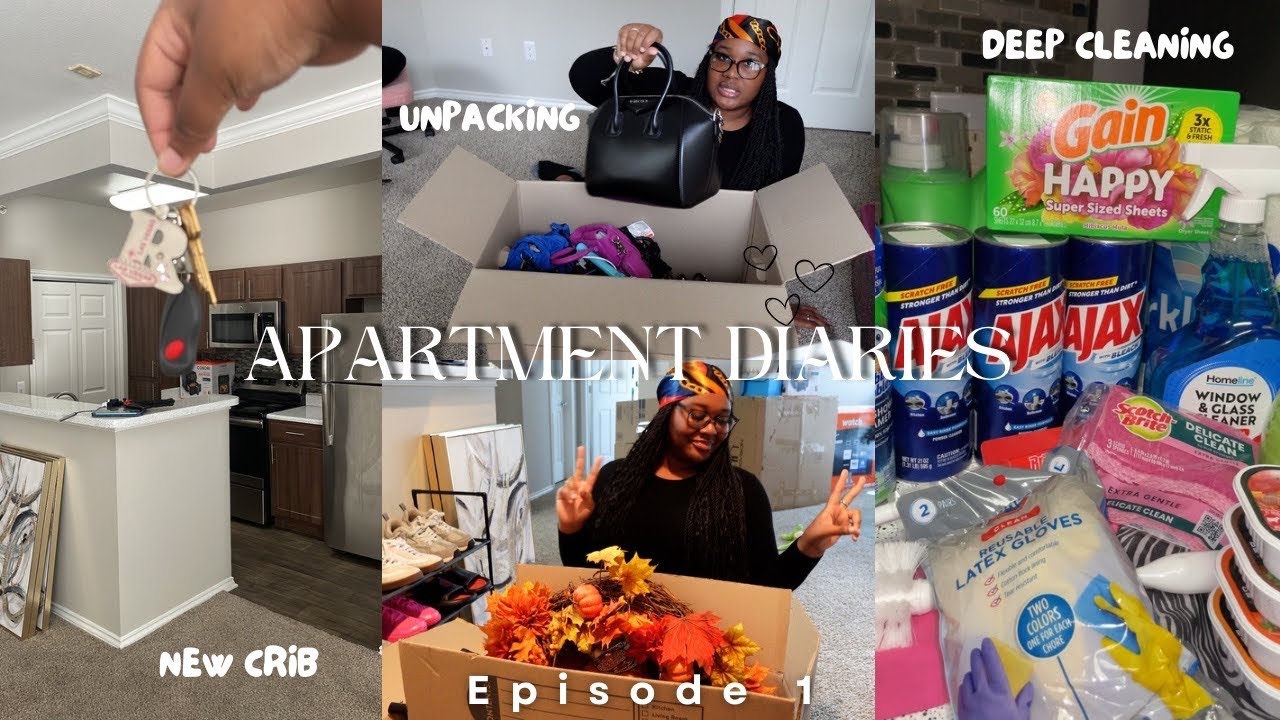 APARTMENT DIARIES EP. 1 | NEW BEGINNINGS, DEEP CLEANING, UNPACKING, & MORE!
