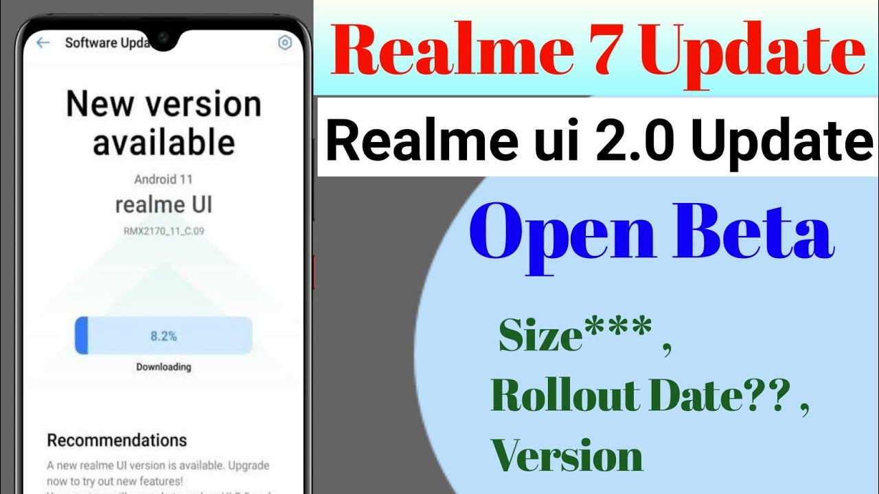 🔥 Realme 7 Realme ui 2.0 Open Beta Update , Realme 7 Android 11 Update , Realme 7 March Update