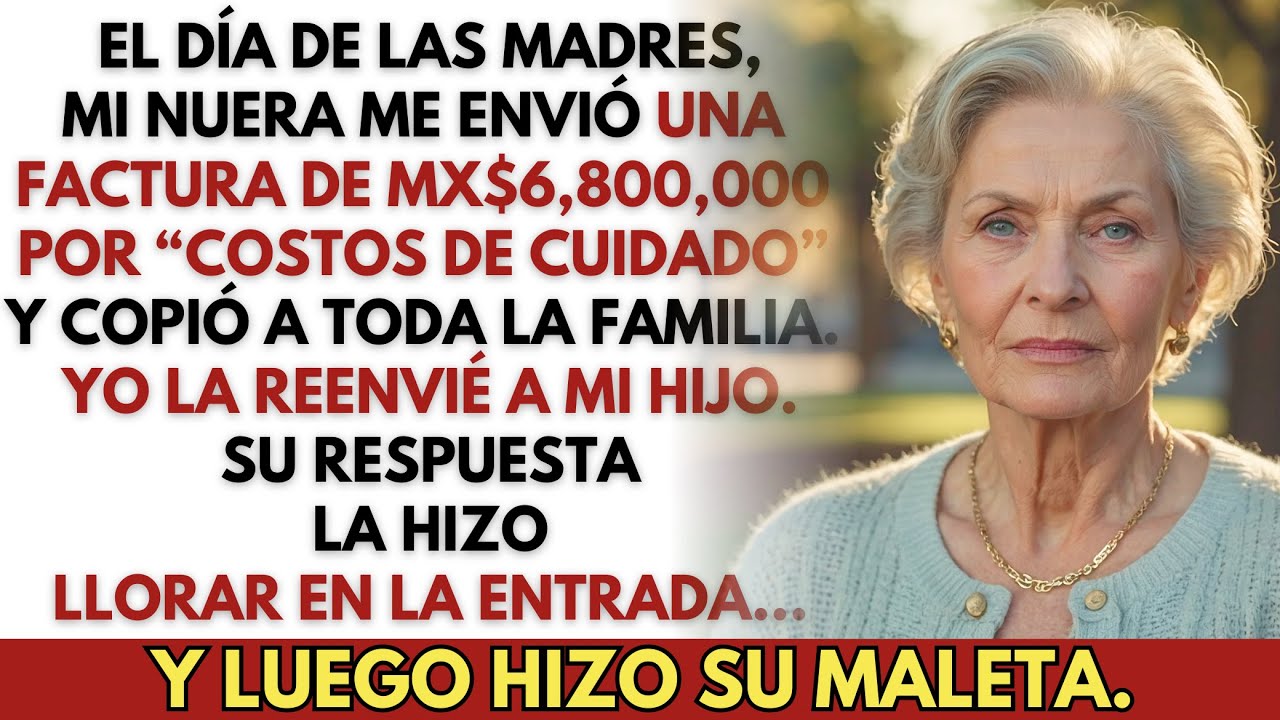 Mi nuera me envió una factura de MX$6,800,000 por “Costos de cuidado”—mi hijo respondió peor